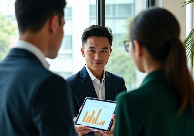 Financial Strategist Consulting with a Business Client